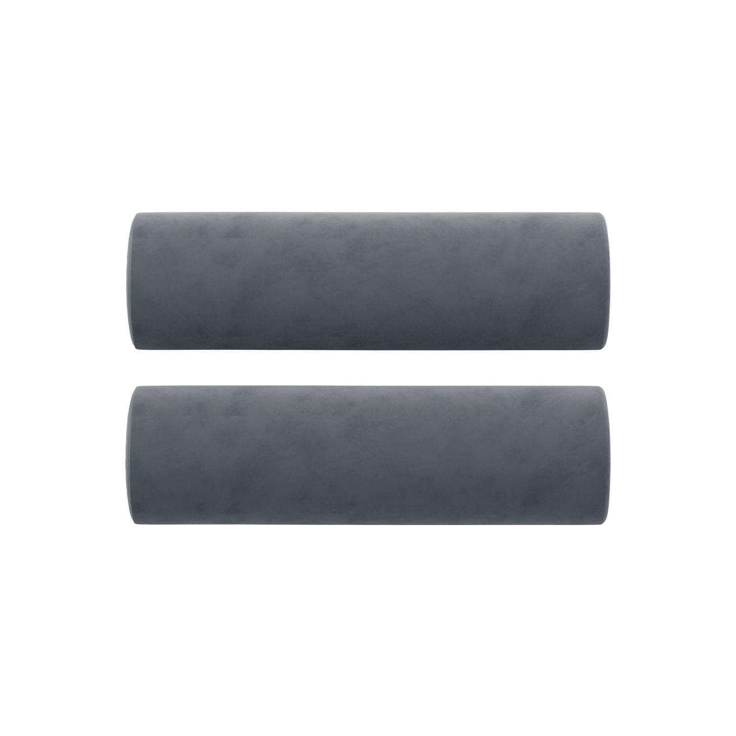 vidaXL Throw Pillows 2 pcs Dark Grey Ø15x50 cm Velvet