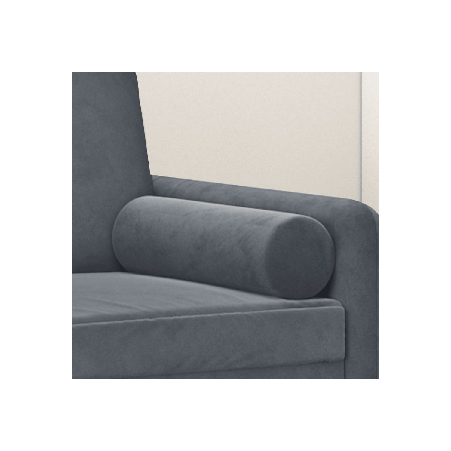 vidaXL Throw Pillows 2 pcs Dark Grey Ø15x50 cm Velvet