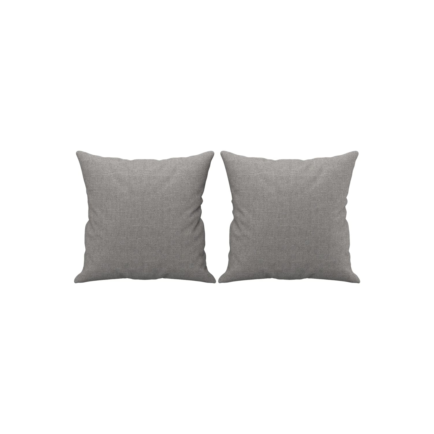 vidaXL Throw Pillows 2 pcs Light Grey 40x40 cm Fabric