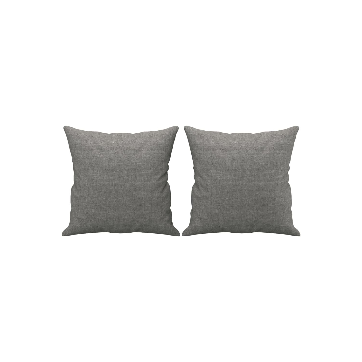 Coussins décoratifs 2 pièces en tissu gris foncé 40 x 40&nbsp;cm