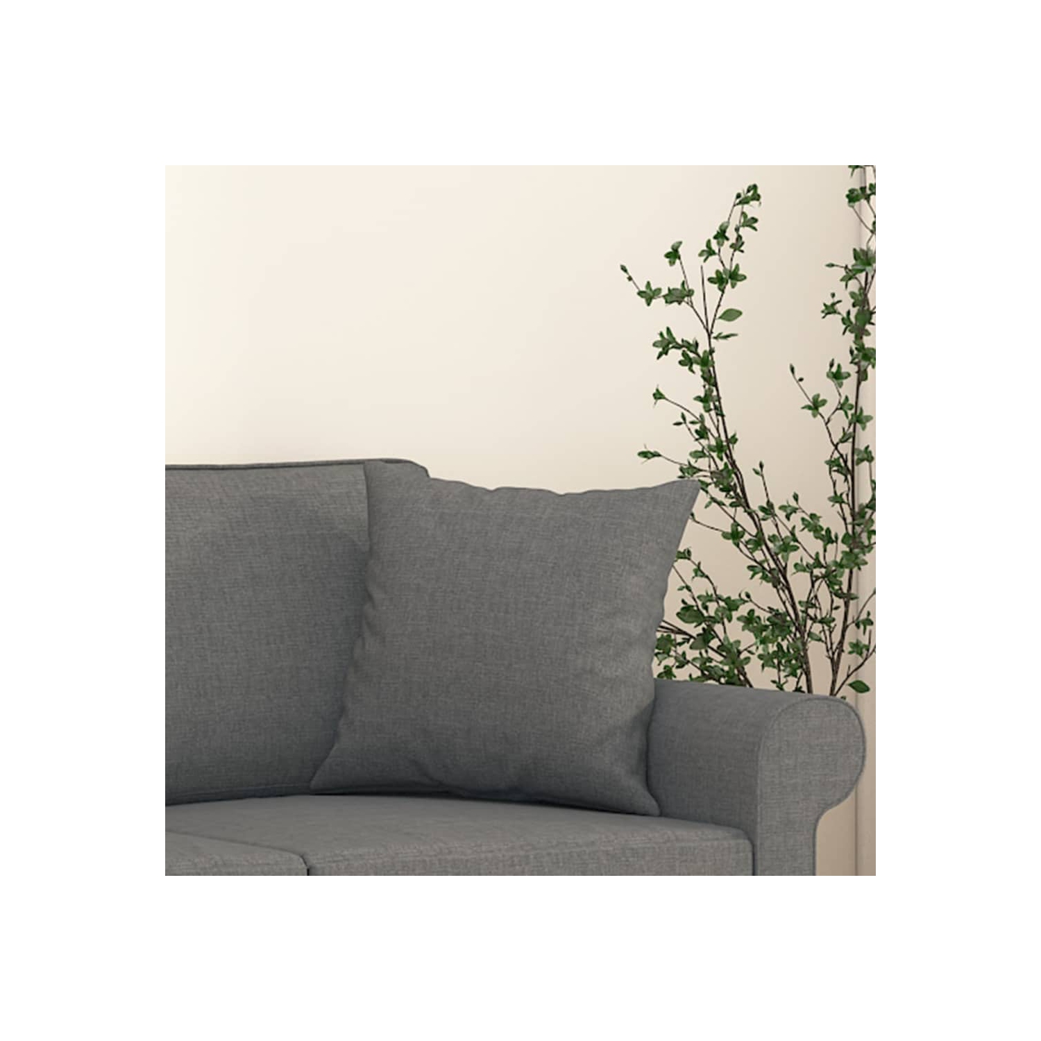 Coussins décoratifs 2 pièces en tissu gris foncé 40 x 40&nbsp;cm