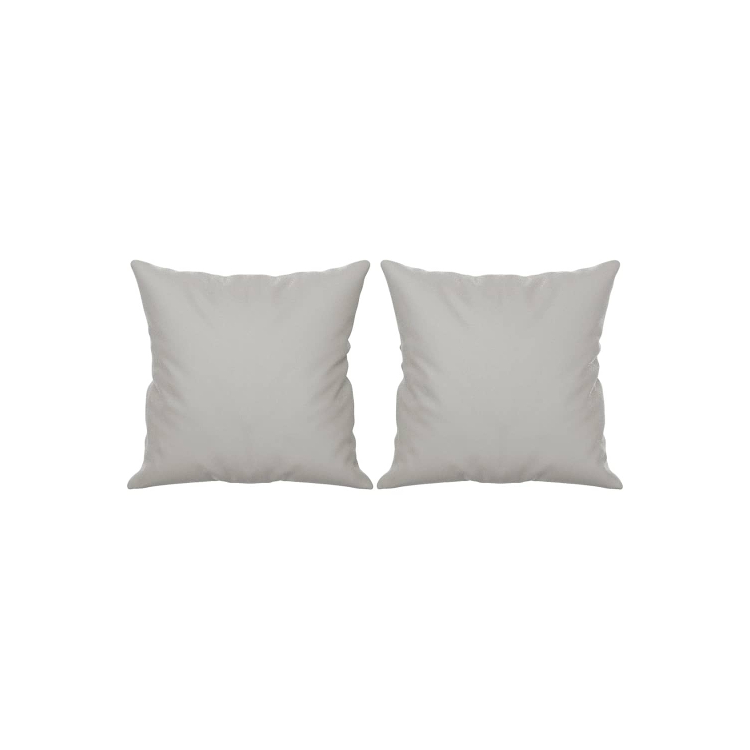 vidaXL Throw Pillows 2 pcs Light Grey 40x40 cm Microfibre Fabric