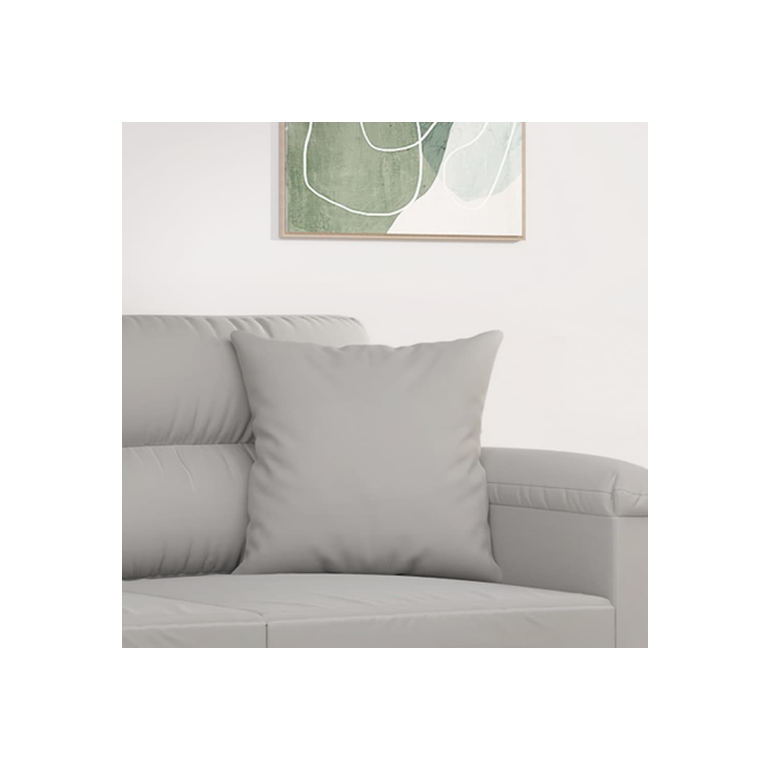 vidaXL Throw Pillows 2 pcs Light Grey 40x40 cm Microfibre Fabric