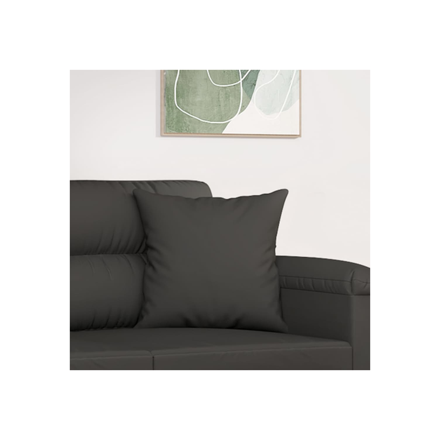 Coussins décoratifs 2 pièces en microfibre gris foncé 40 x 40&nbsp;cm