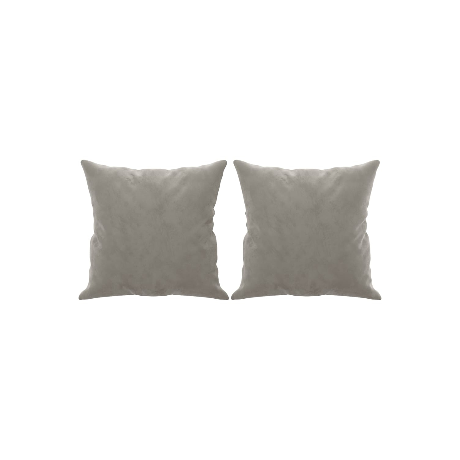 vidaXL Throw Pillows 2 pcs Light Grey 40x40 cm Velvet
