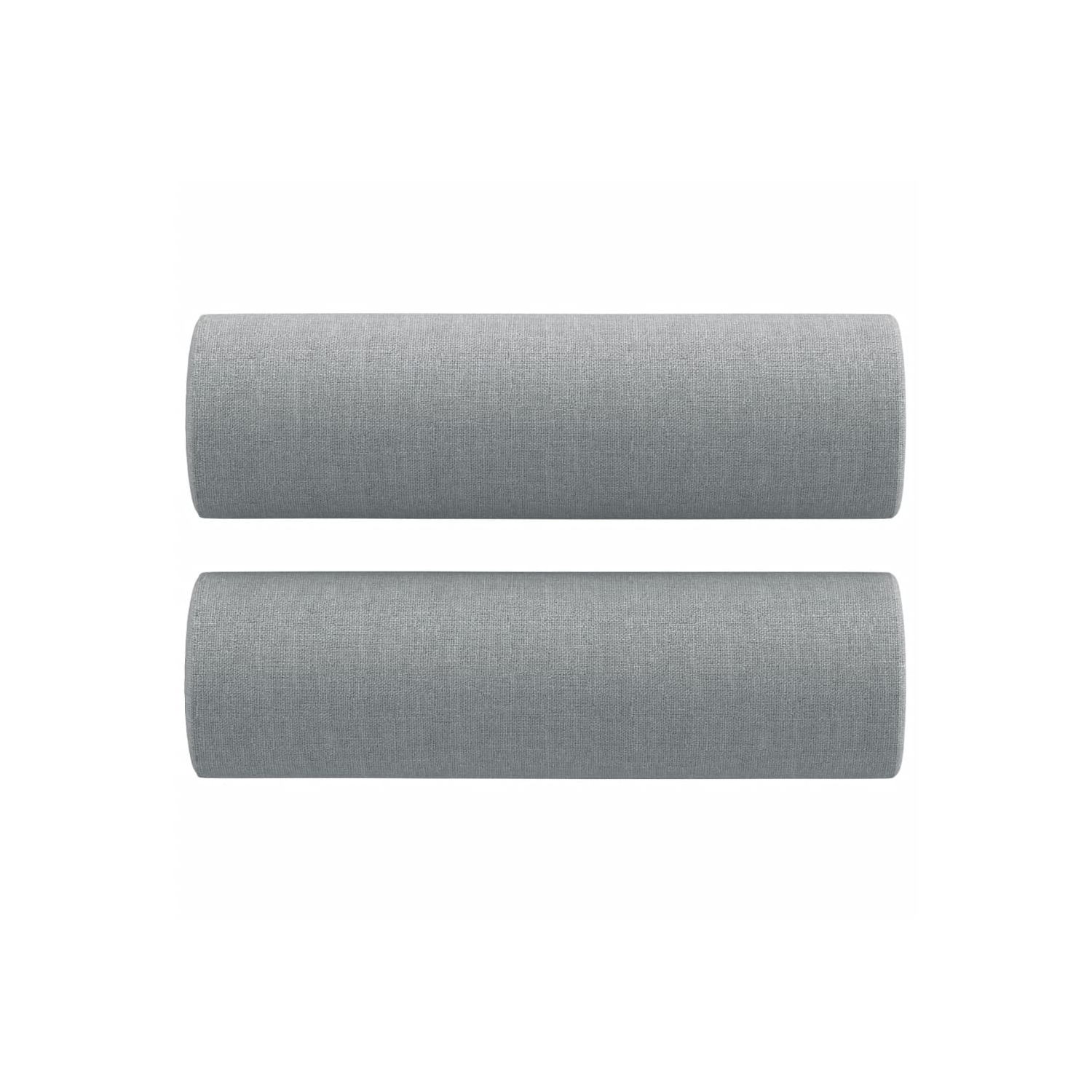 vidaXL Throw Pillows 2 pcs Light Grey Ø15x50 cm Fabric