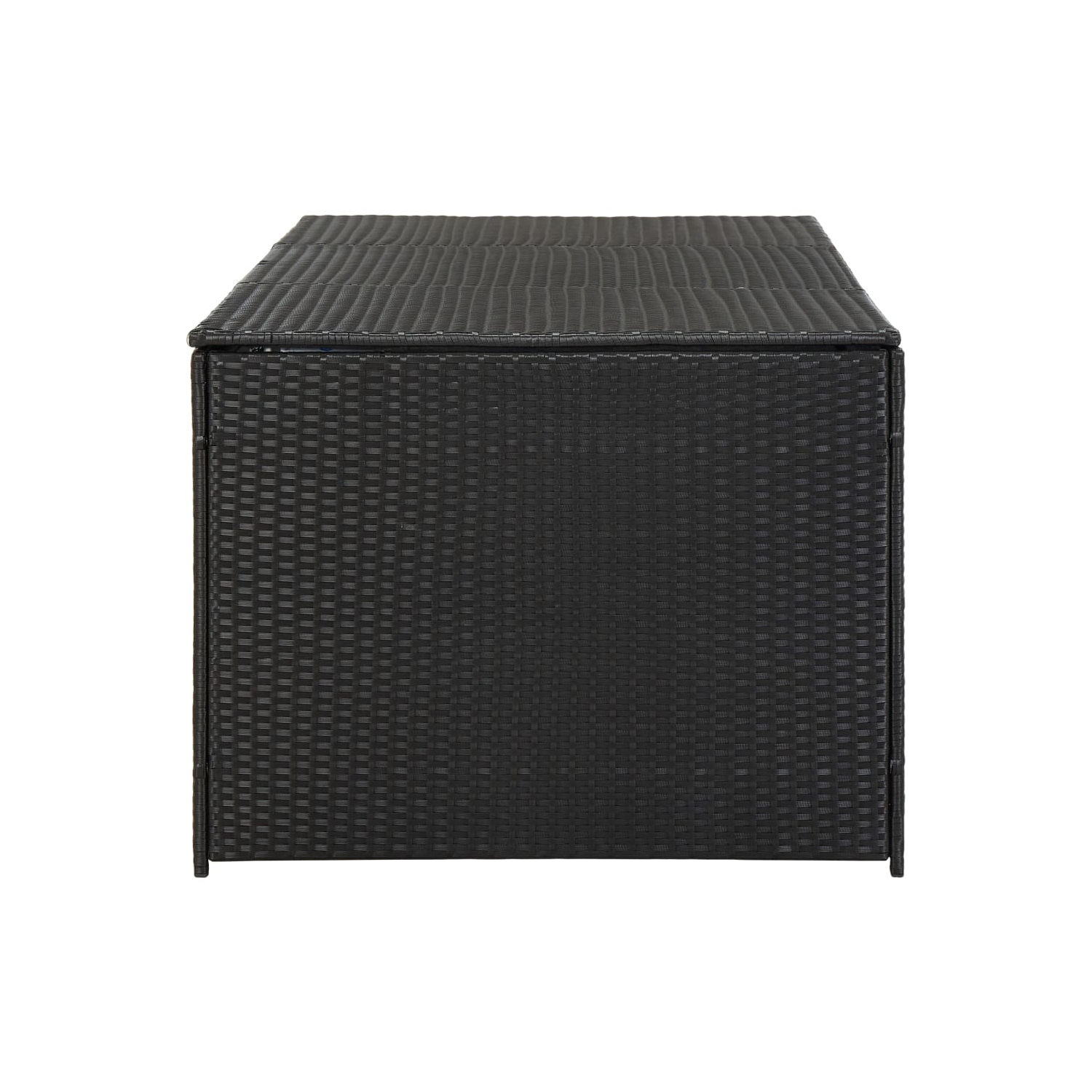vidaXL Patio Storage Box Poly Rattan 70.8"x35.4"x29.5" Black