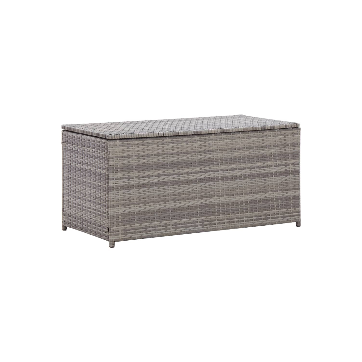 vidaXL Patio Storage Box Poly Rattan 39.4"x19.7"x19.7" Gray
