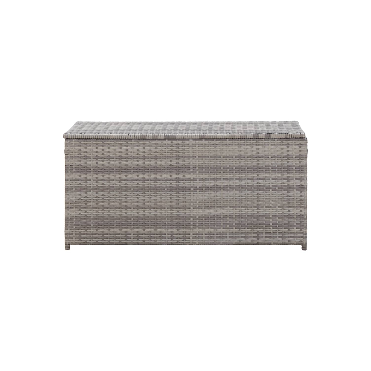vidaXL Patio Storage Box Poly Rattan 39.4"x19.7"x19.7" Gray