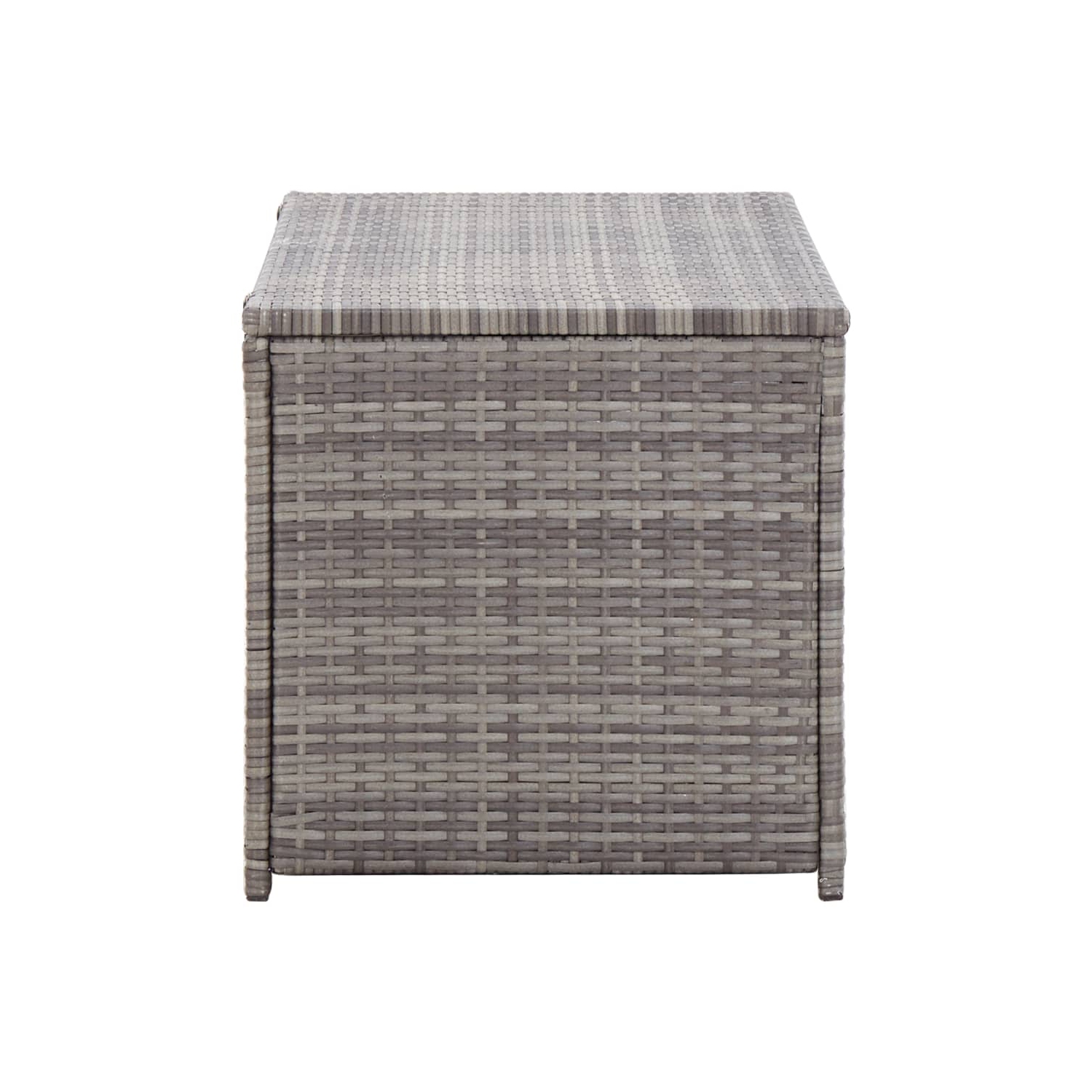 vidaXL Patio Storage Box Poly Rattan 39.4"x19.7"x19.7" Gray