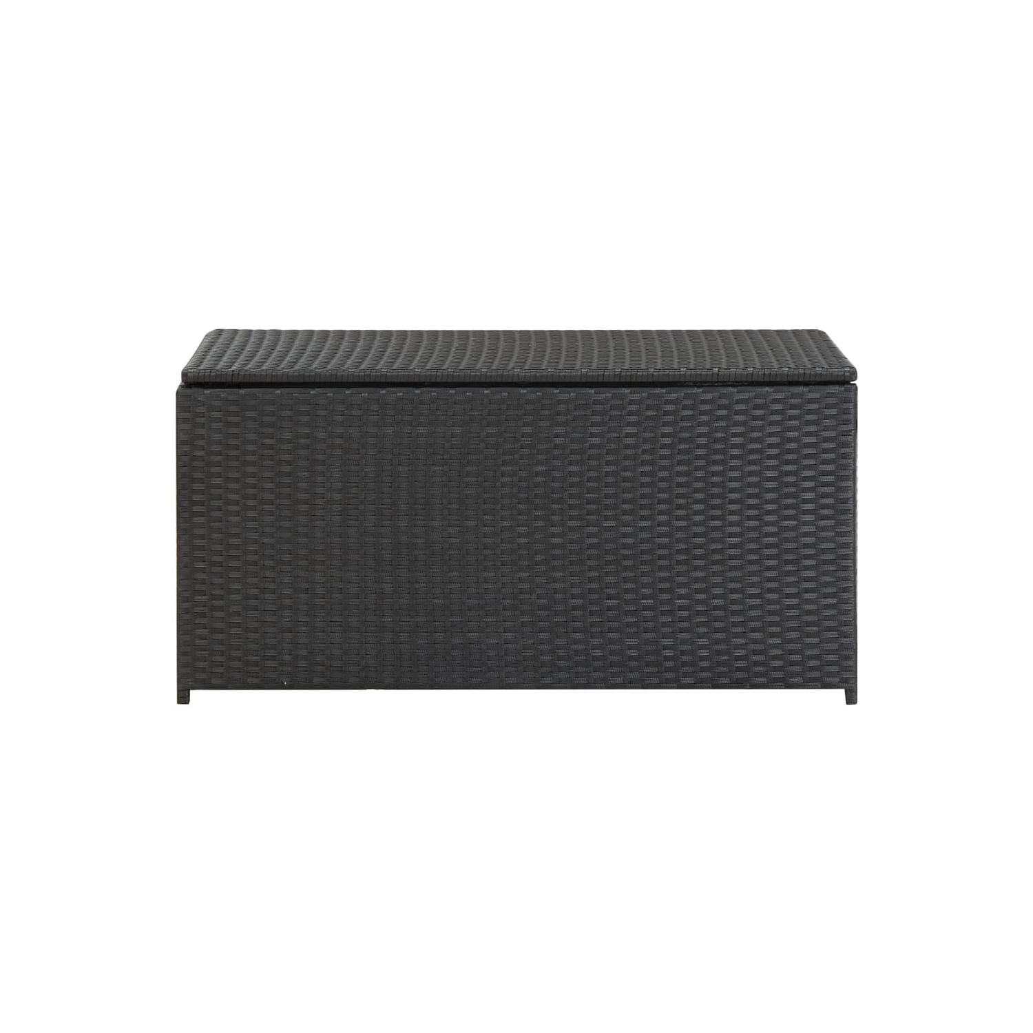 vidaXL Patio Storage Box Poly Rattan 39.3"x19.6"x19.6" Black
