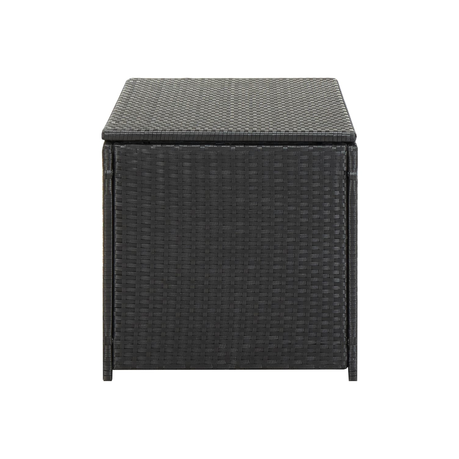 vidaXL Patio Storage Box Poly Rattan 39.3"x19.6"x19.6" Black