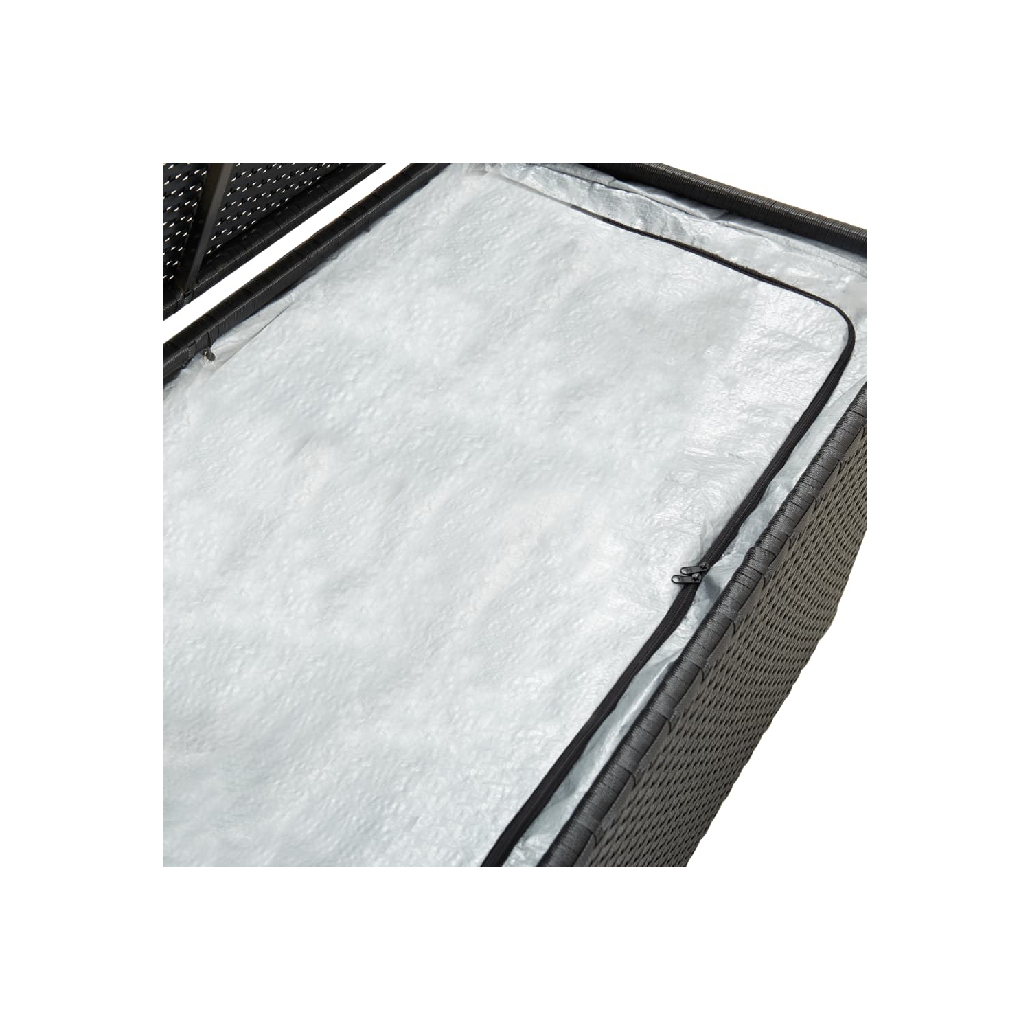 vidaXL Patio Storage Box Poly Rattan 39.3"x19.6"x19.6" Black