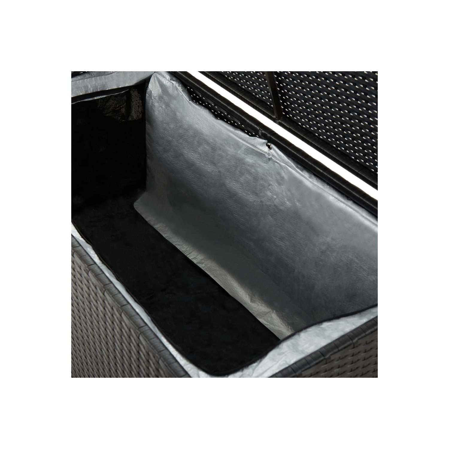 vidaXL Patio Storage Box Poly Rattan 39.3"x19.6"x19.6" Black