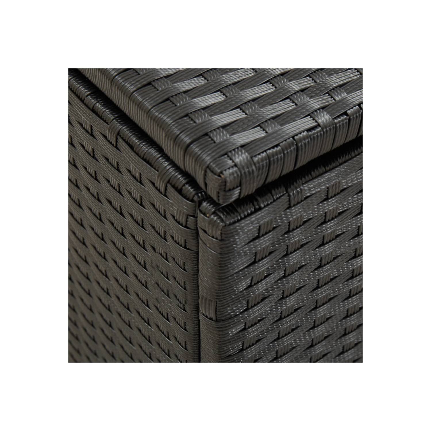 vidaXL Patio Storage Box Poly Rattan 39.3"x19.6"x19.6" Black