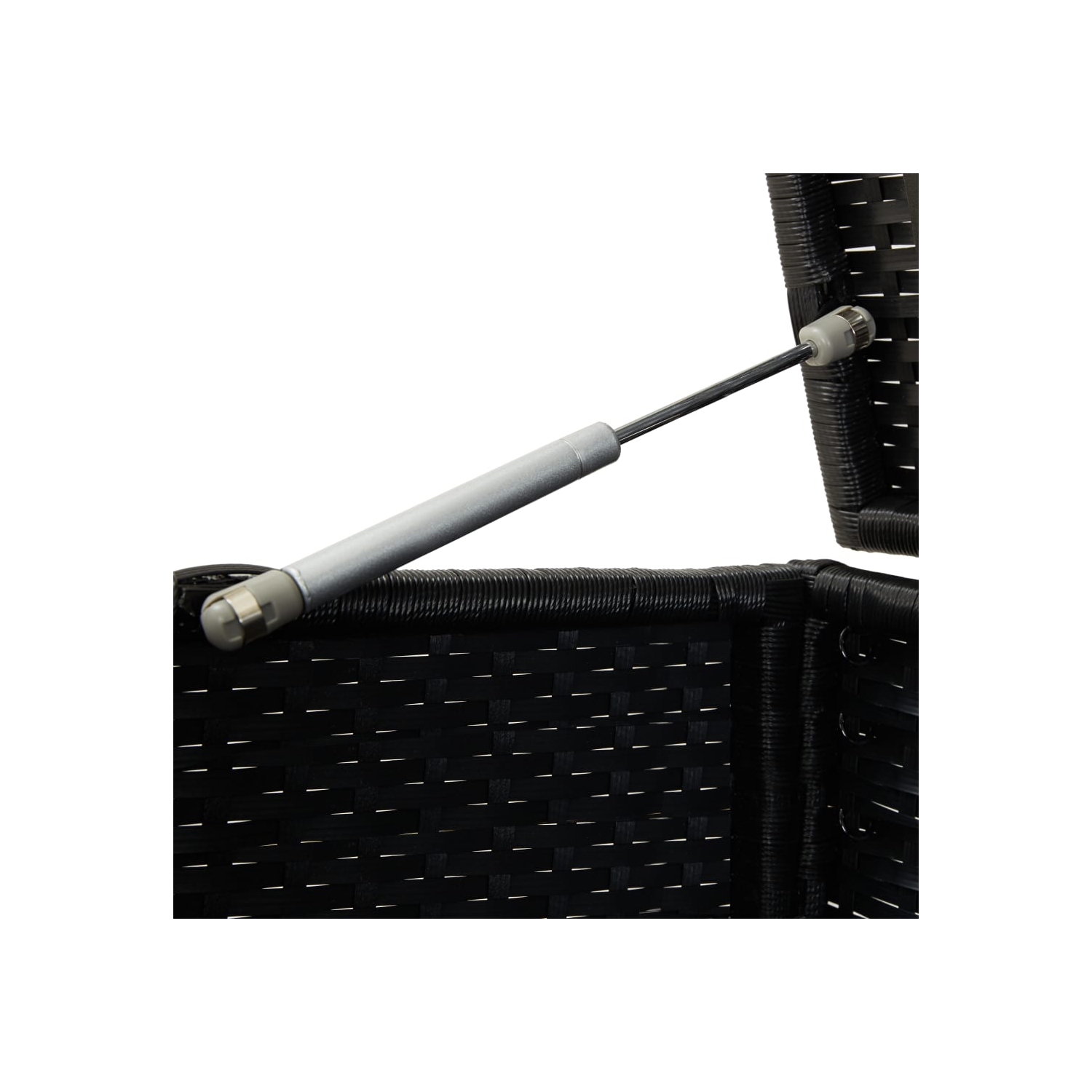 vidaXL Patio Storage Box Poly Rattan 39.3"x19.6"x19.6" Black