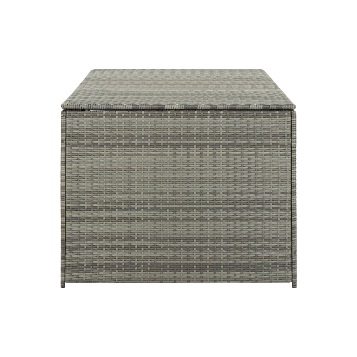 vidaXL Patio Storage Box Poly Rattan 70.9"x35.4"x29.5" Gray