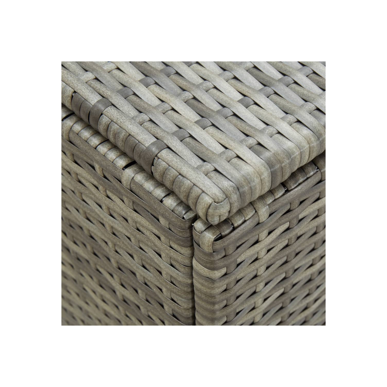 vidaXL Patio Storage Box Poly Rattan 70.9"x35.4"x29.5" Gray