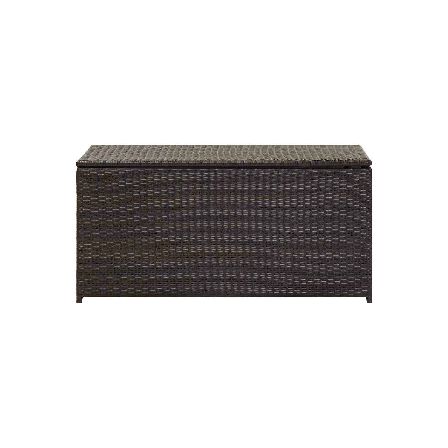 vidaXL Patio Storage Box Poly Rattan 39.3"x19.6"x19.6" Brown