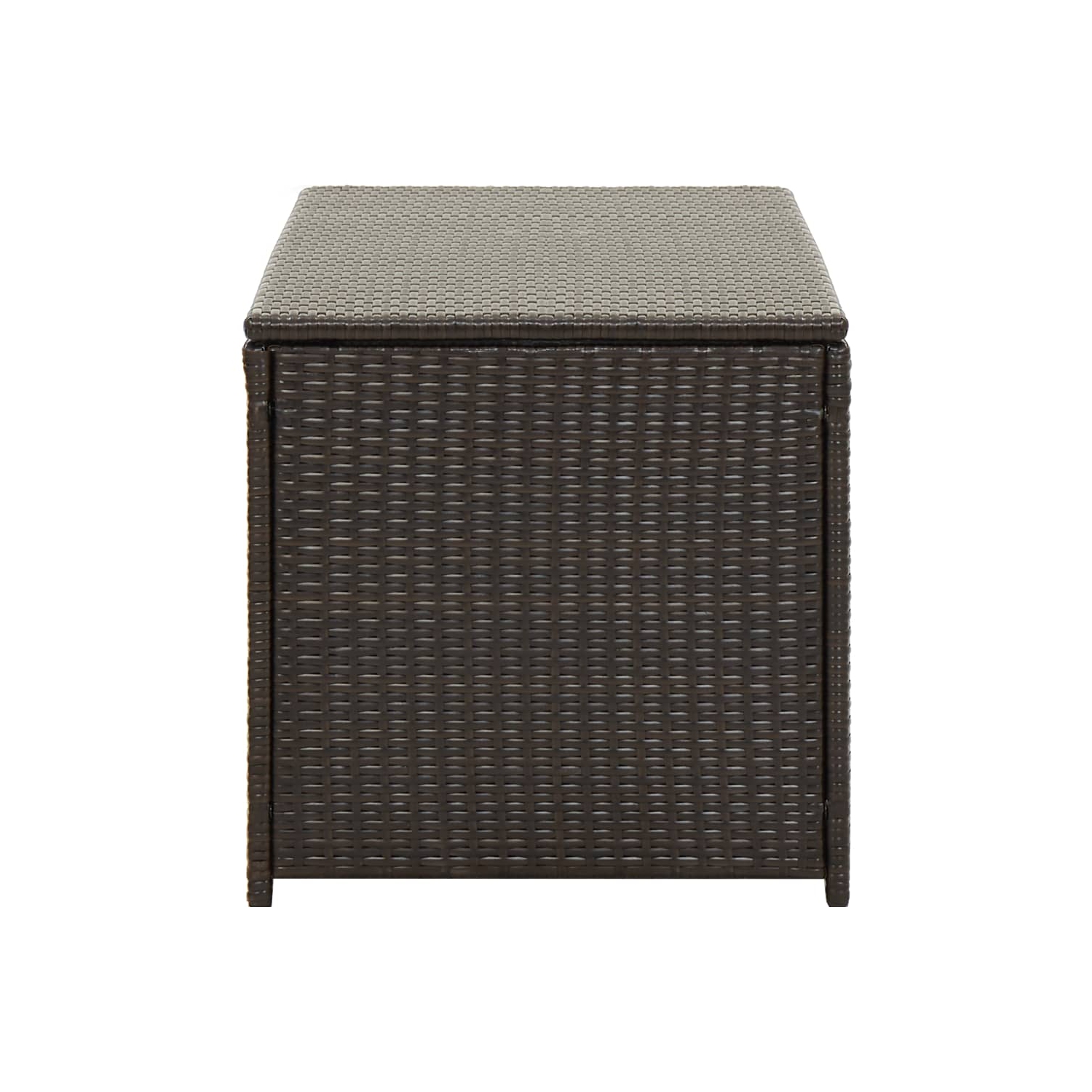vidaXL Patio Storage Box Poly Rattan 39.3"x19.6"x19.6" Brown