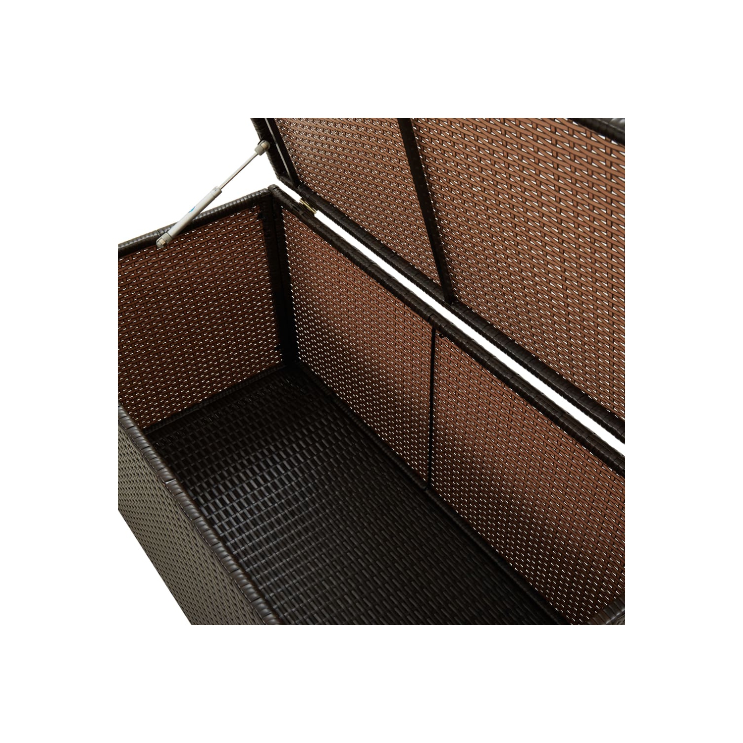 vidaXL Patio Storage Box Poly Rattan 39.3"x19.6"x19.6" Brown