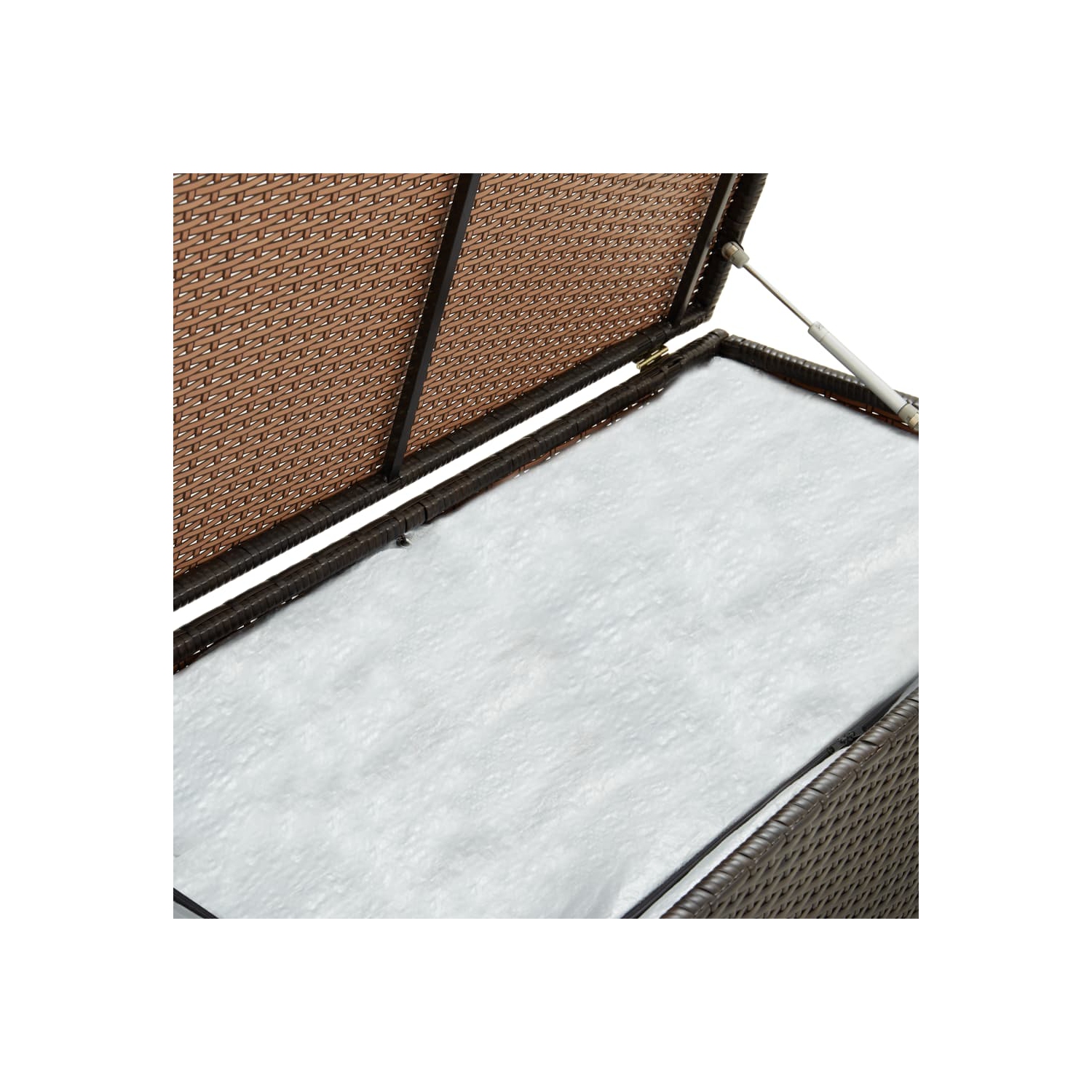 vidaXL Patio Storage Box Poly Rattan 39.3"x19.6"x19.6" Brown