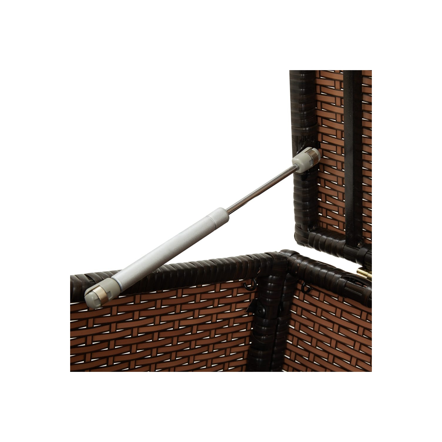 vidaXL Patio Storage Box Poly Rattan 39.3"x19.6"x19.6" Brown