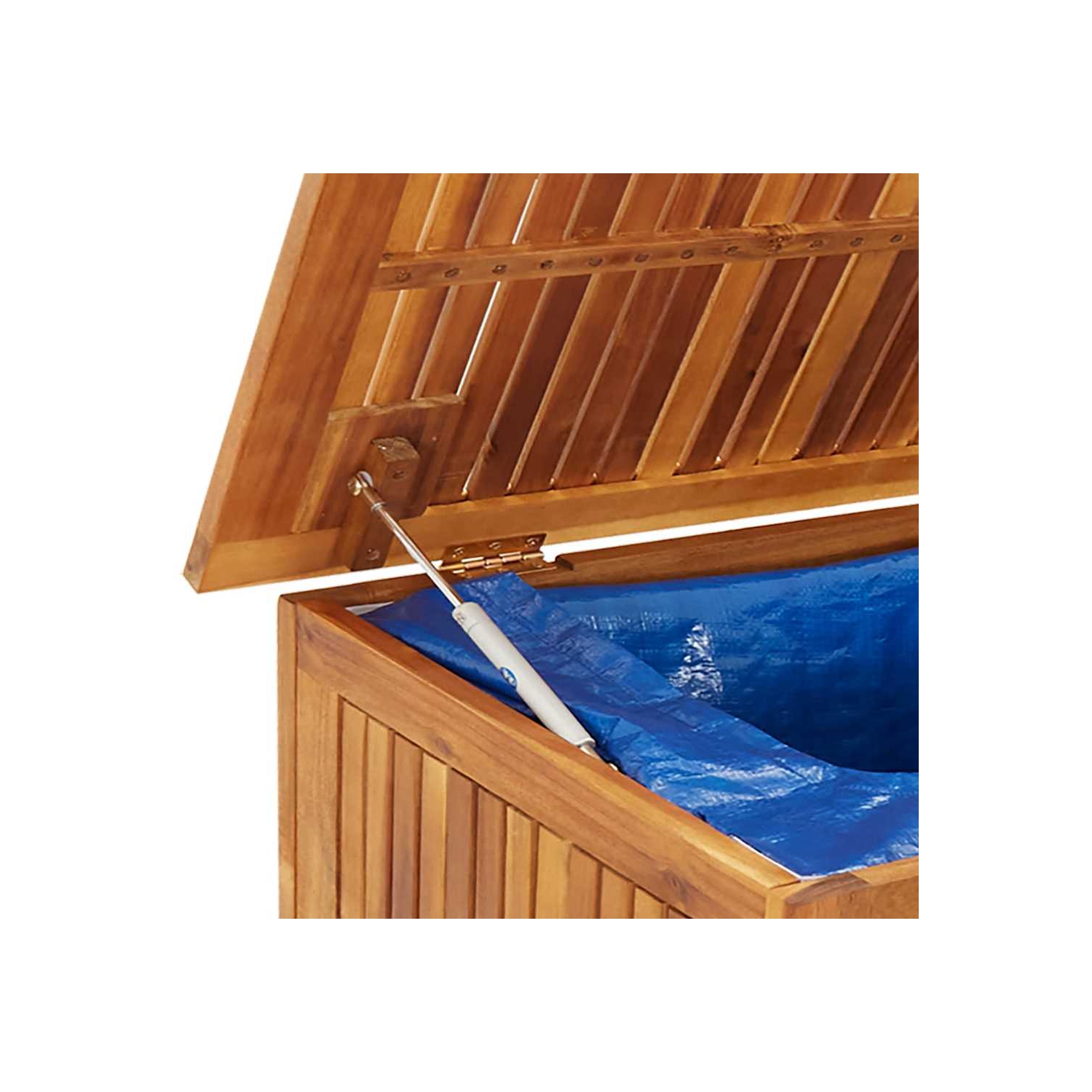 vidaXL Garden Storage Box with Wheels 150x50x58 cm Solid Wood Acacia