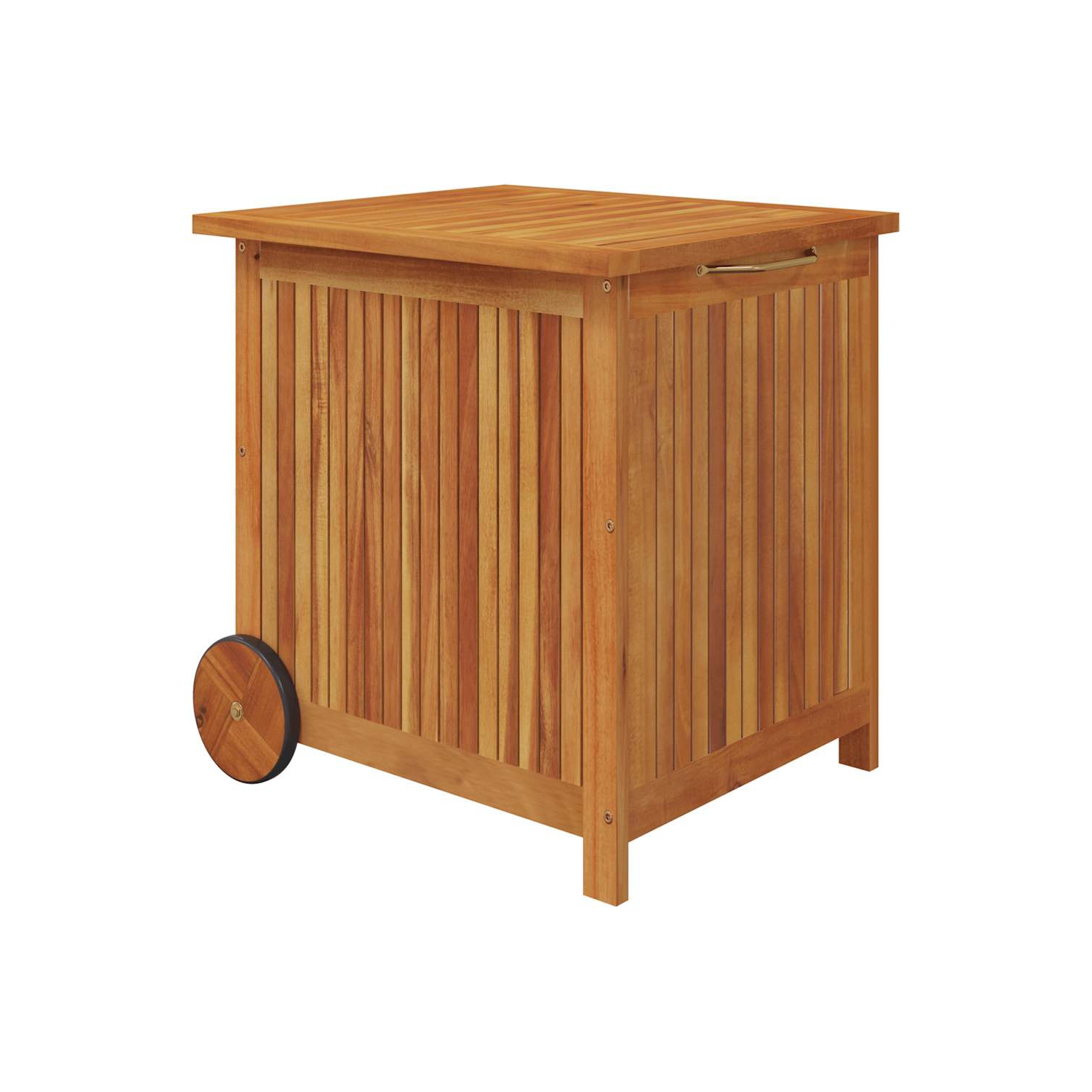 vidaXL Garden Storage Box with Wheels 60x50x58 cm Solid Wood Acacia
