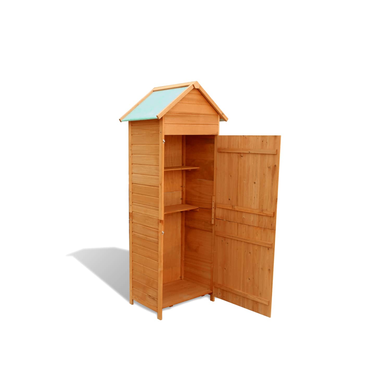 vidaXL Patio Storage Cabinet Brown 31.1"x19.3"x74.8"