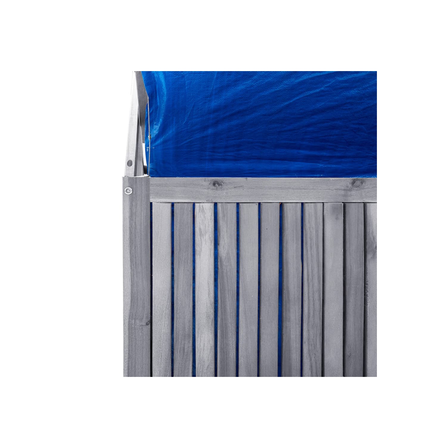 vidaXL Storage Box with Trellis Grey 99x55x160 cm Solid Acacia Wood