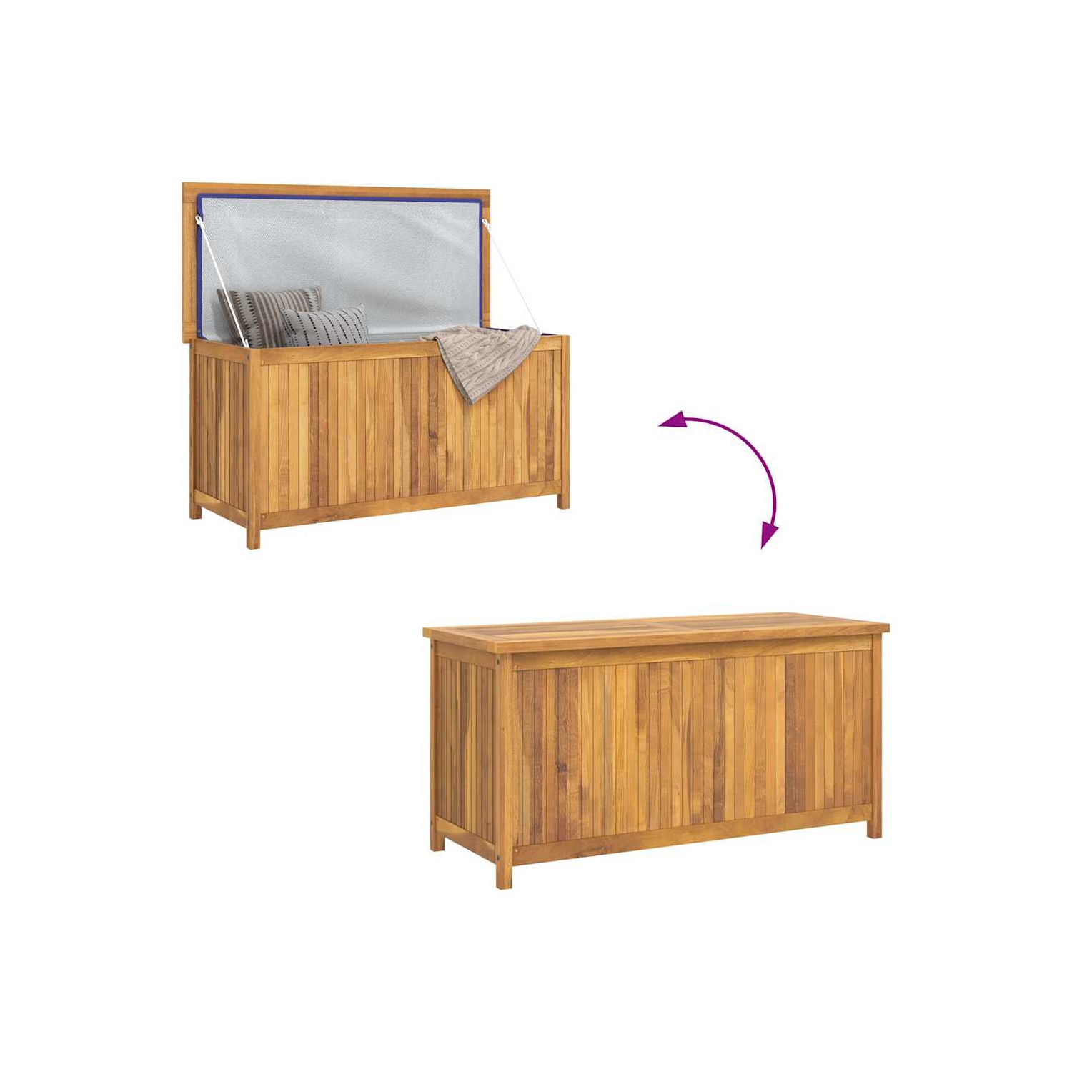 vidaXL Garden Box 114x50x58 cm Solid Wood Teak