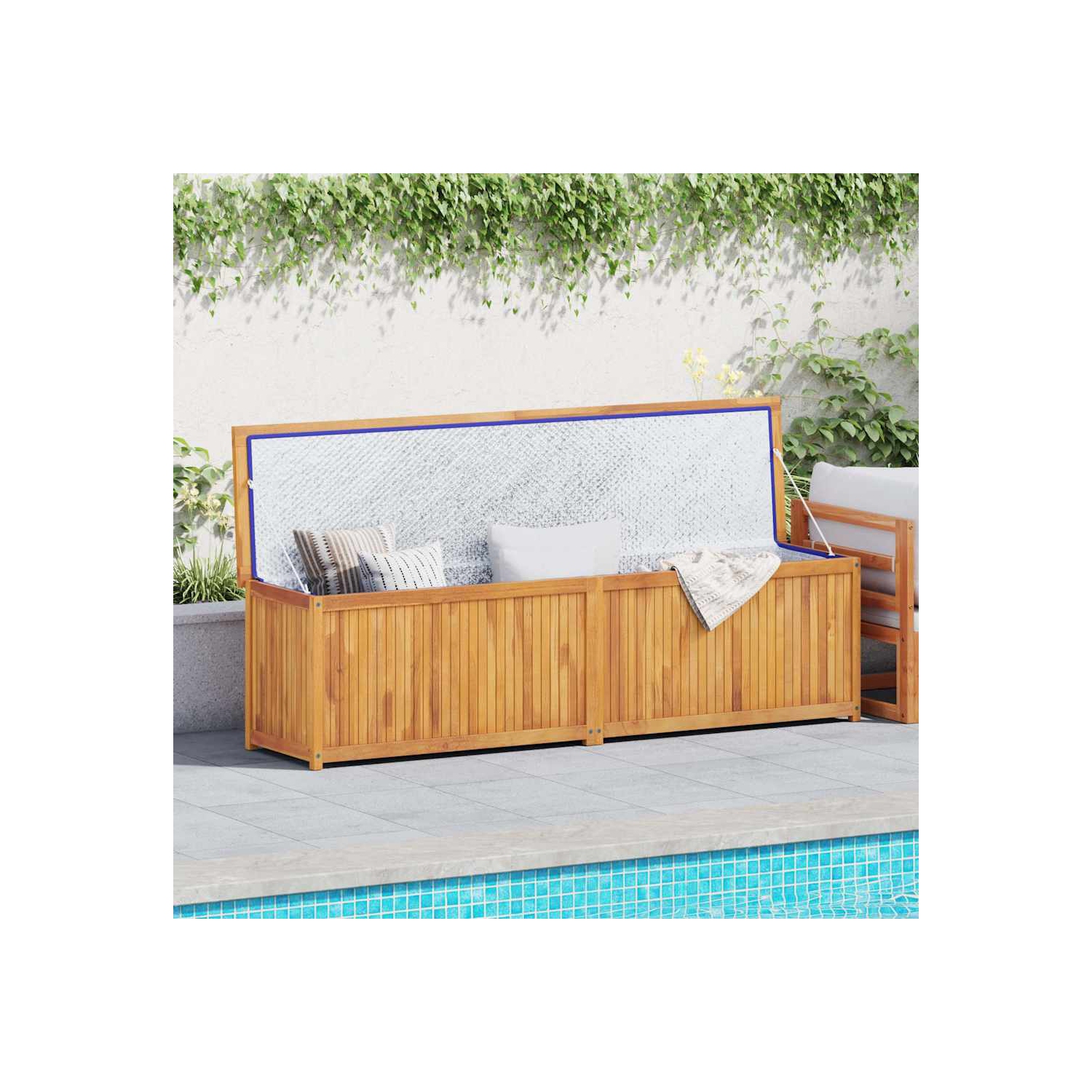 vidaXL Garden Box 200x50x55 cm Solid Wood Teak