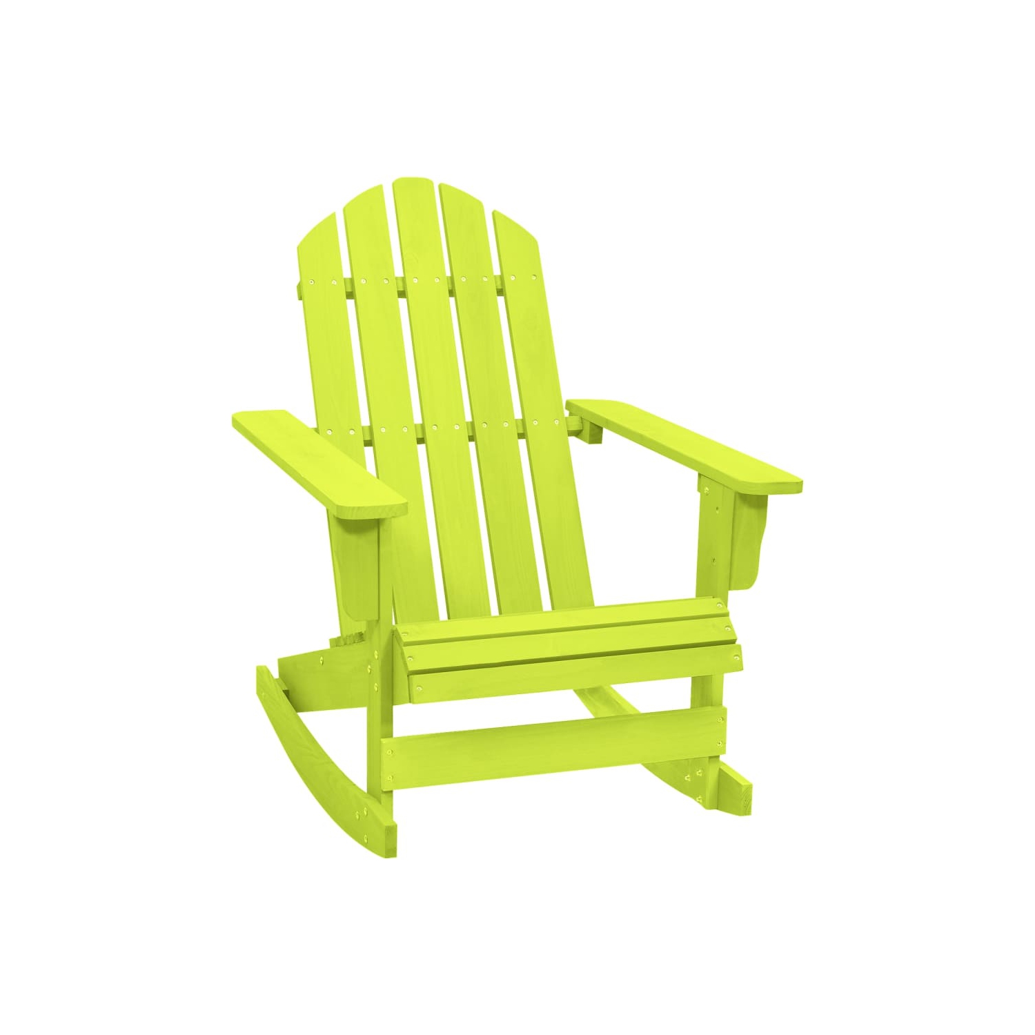 vidaXL Garden Adirondack Rocking Chair Solid Fir Wood Green