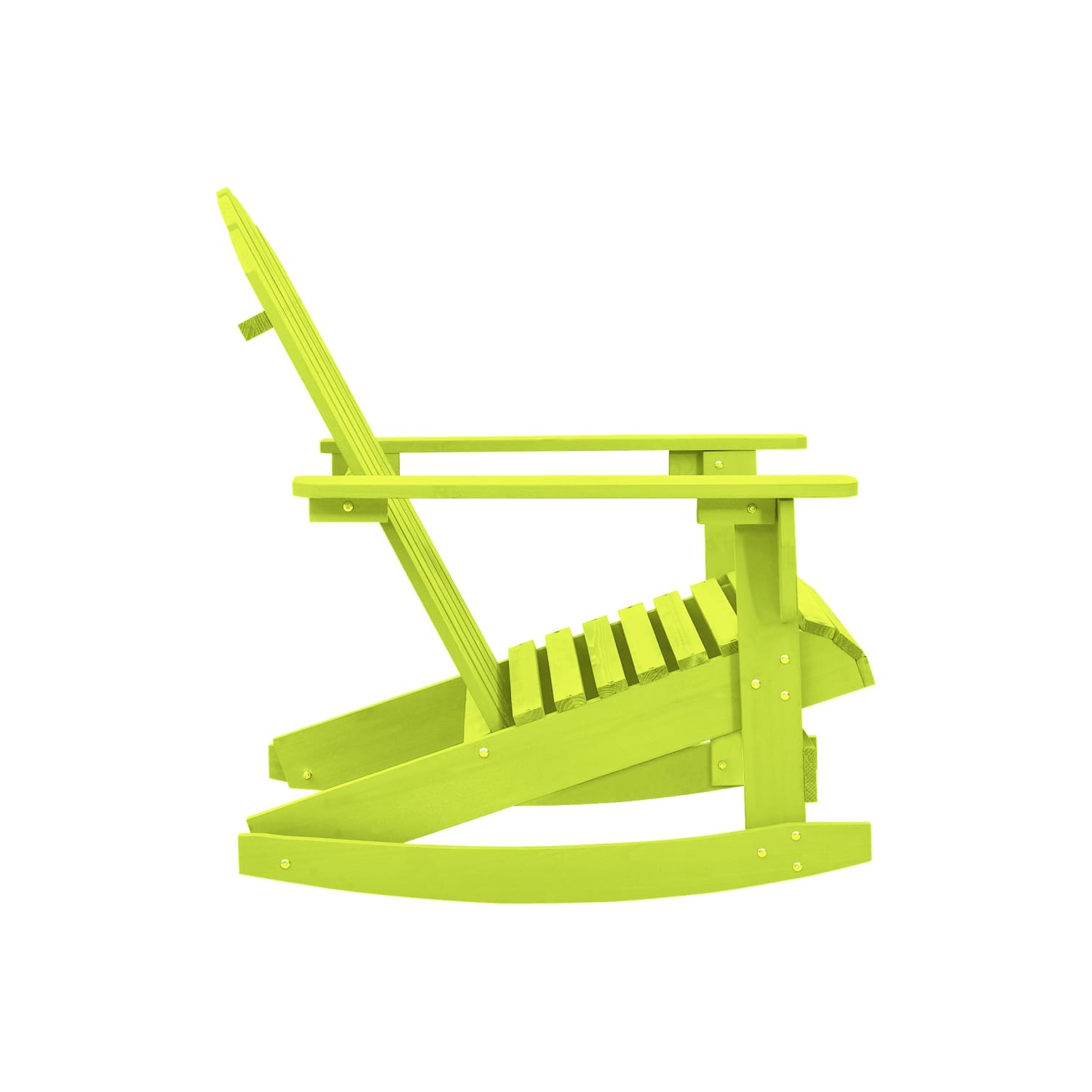 vidaXL Garden Adirondack Rocking Chair Solid Fir Wood Green