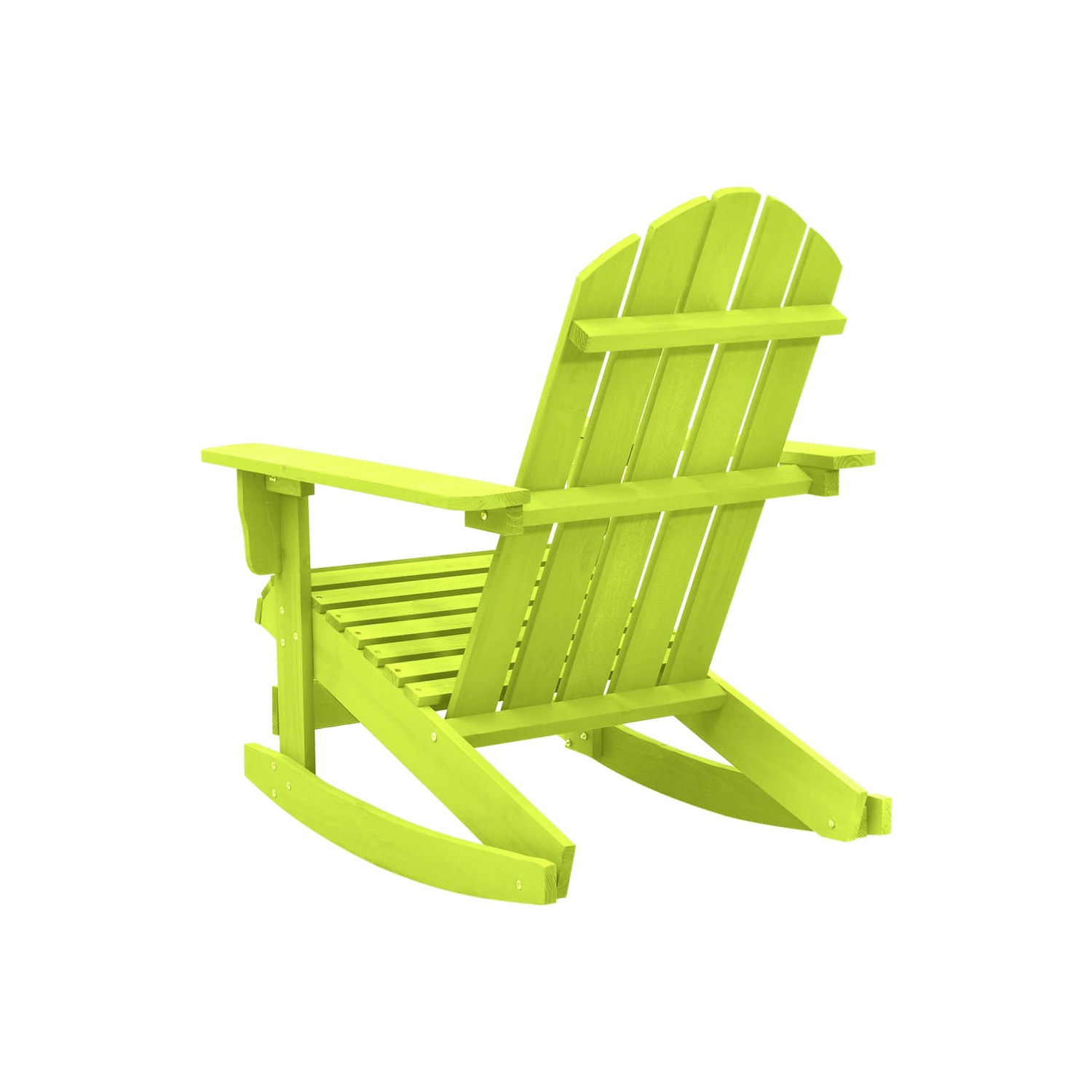 vidaXL Garden Adirondack Rocking Chair Solid Fir Wood Green