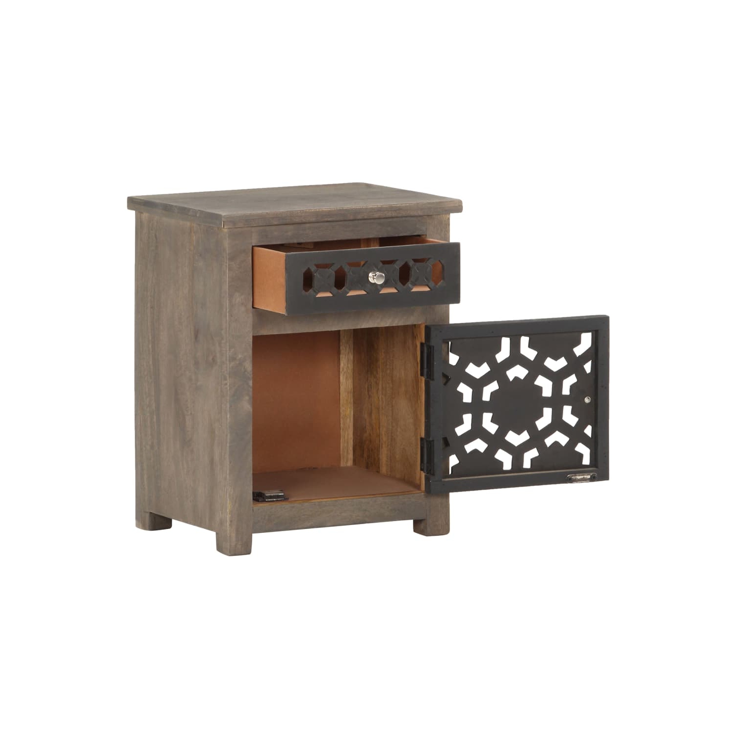 vidaXL Bedside Cabinet 40x30x50 cm Solid Mango Wood