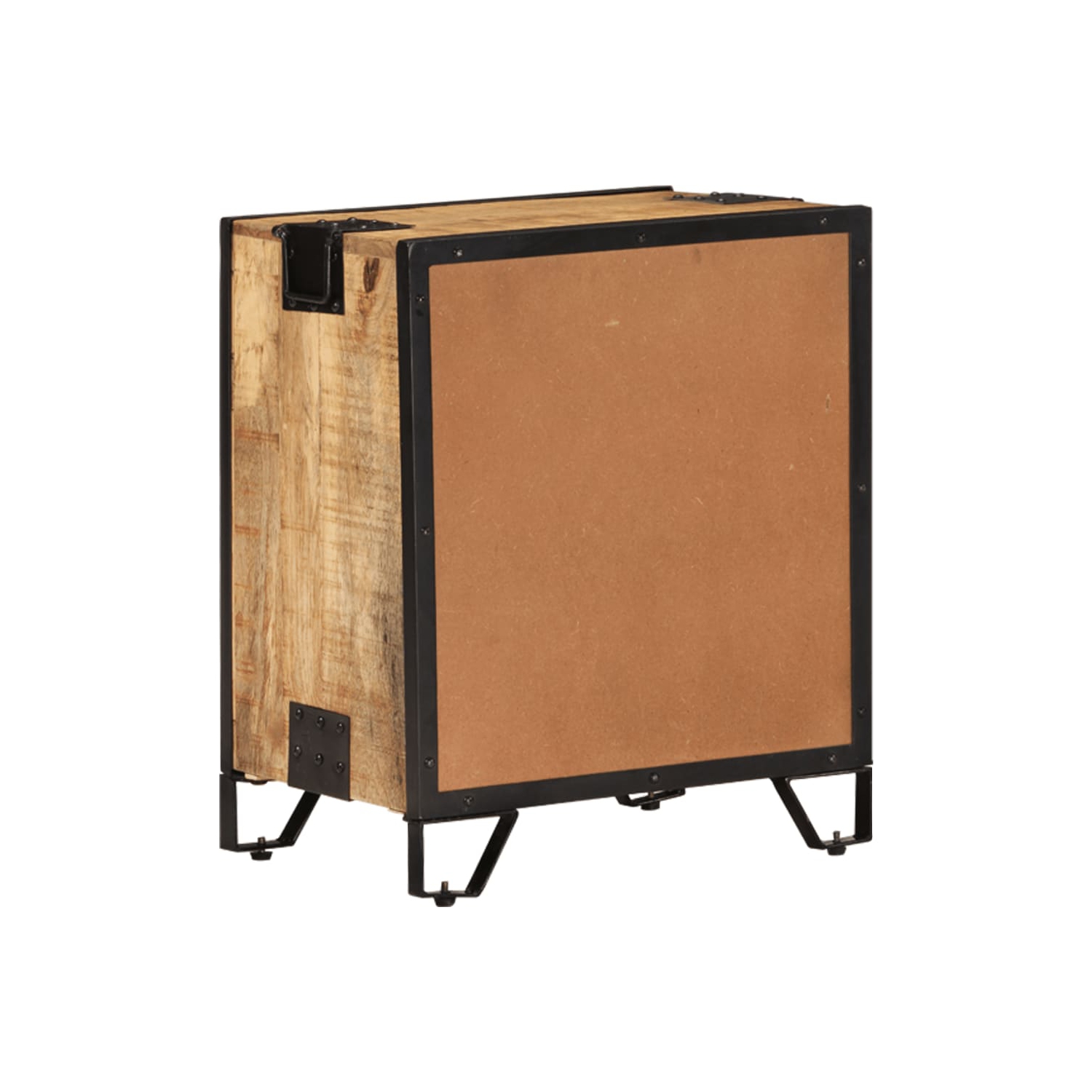 vidaXL Bedside Cabinet 43x30x51 cm Solid Rough Mango Wood