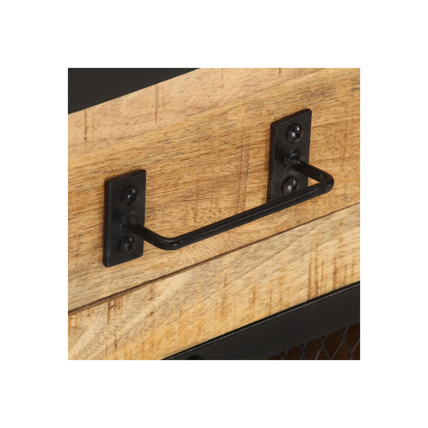 vidaXL Bedside Cabinet 43x30x51 cm Solid Rough Mango Wood