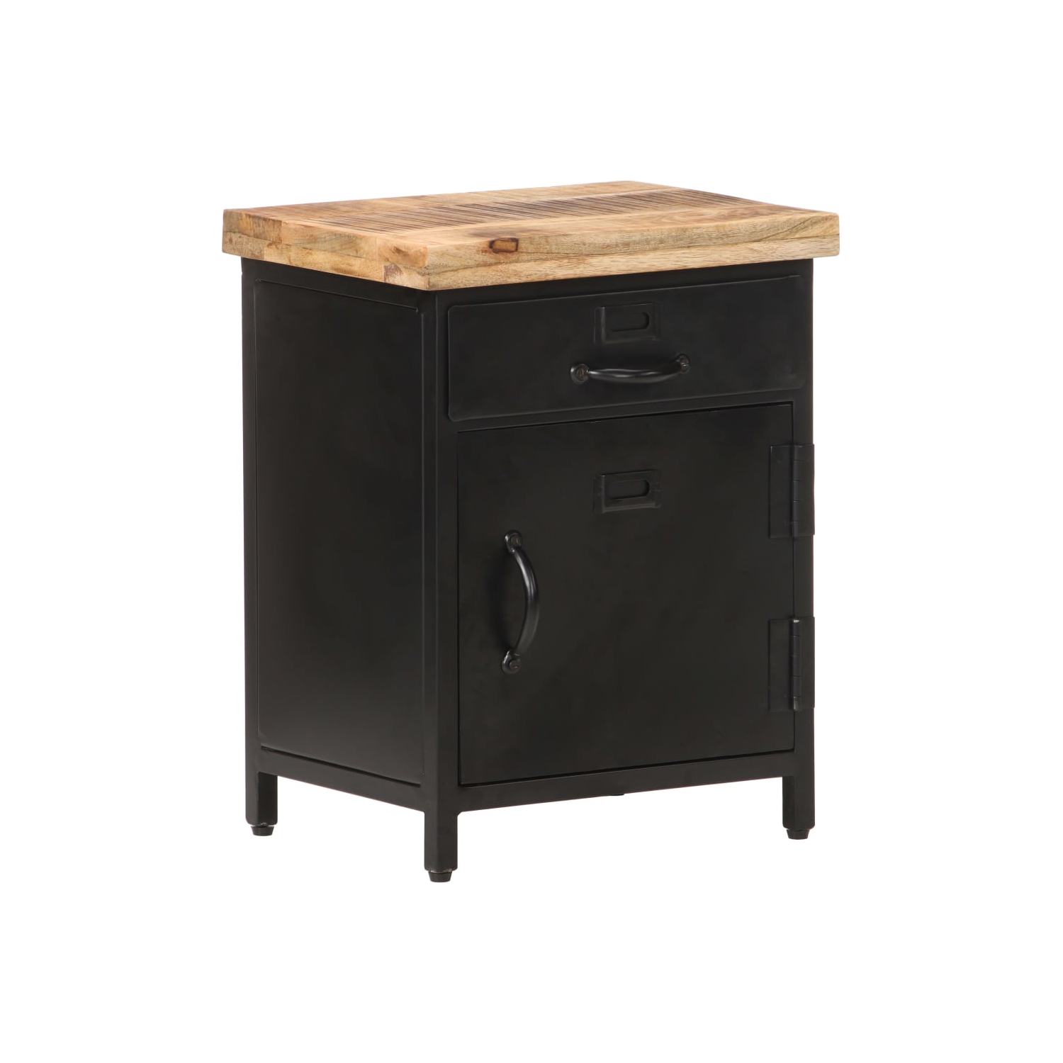 vidaXL Bedside Cabinet 40x30x52 cm Rough Mango Wood
