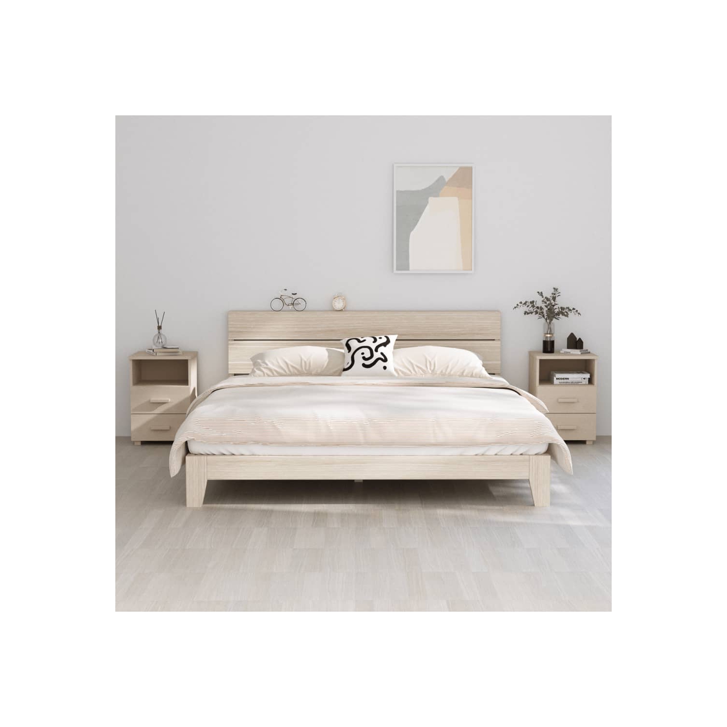 vidaXL Bedside Cabinets HAMAR 2 pcs Honey Brown 40x35x62 cm Solid Wood