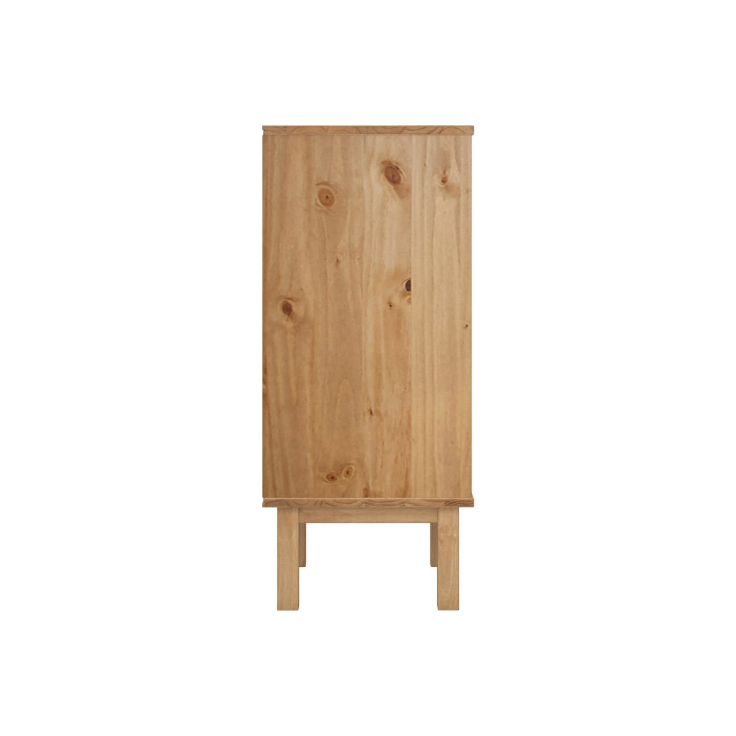 vidaXL Drawer Cabinet OTTA Brown&Grey 45x39x90cm Solid Wood Pine
