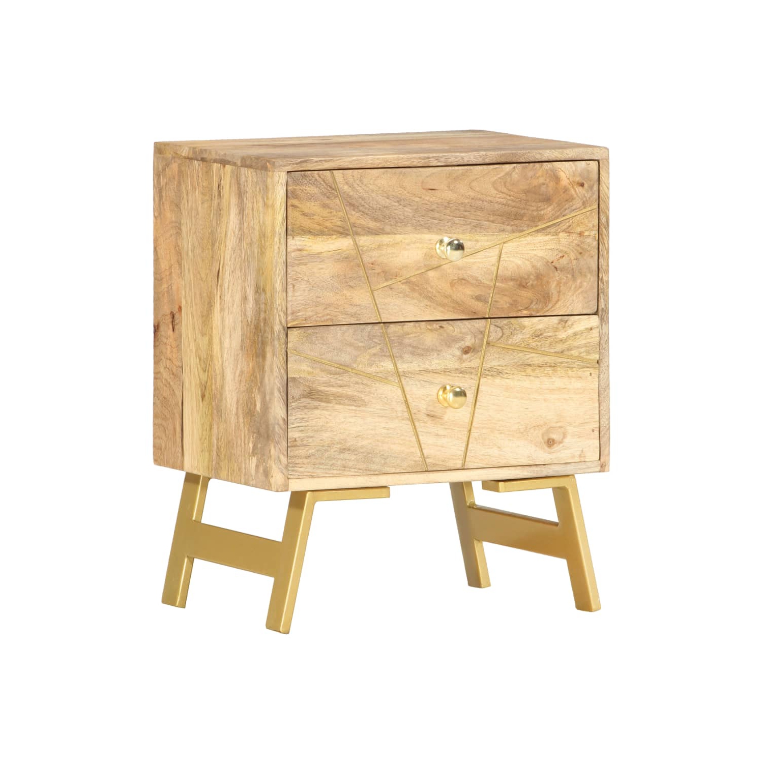 vidaXL Bedside Cabinet 40x30x50 cm Solid Mango Wood