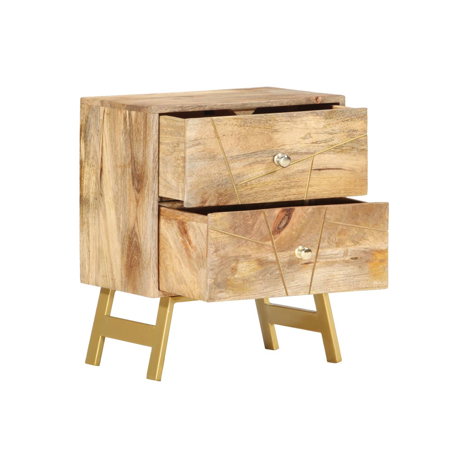 vidaXL Bedside Cabinet 40x30x50 cm Solid Mango Wood