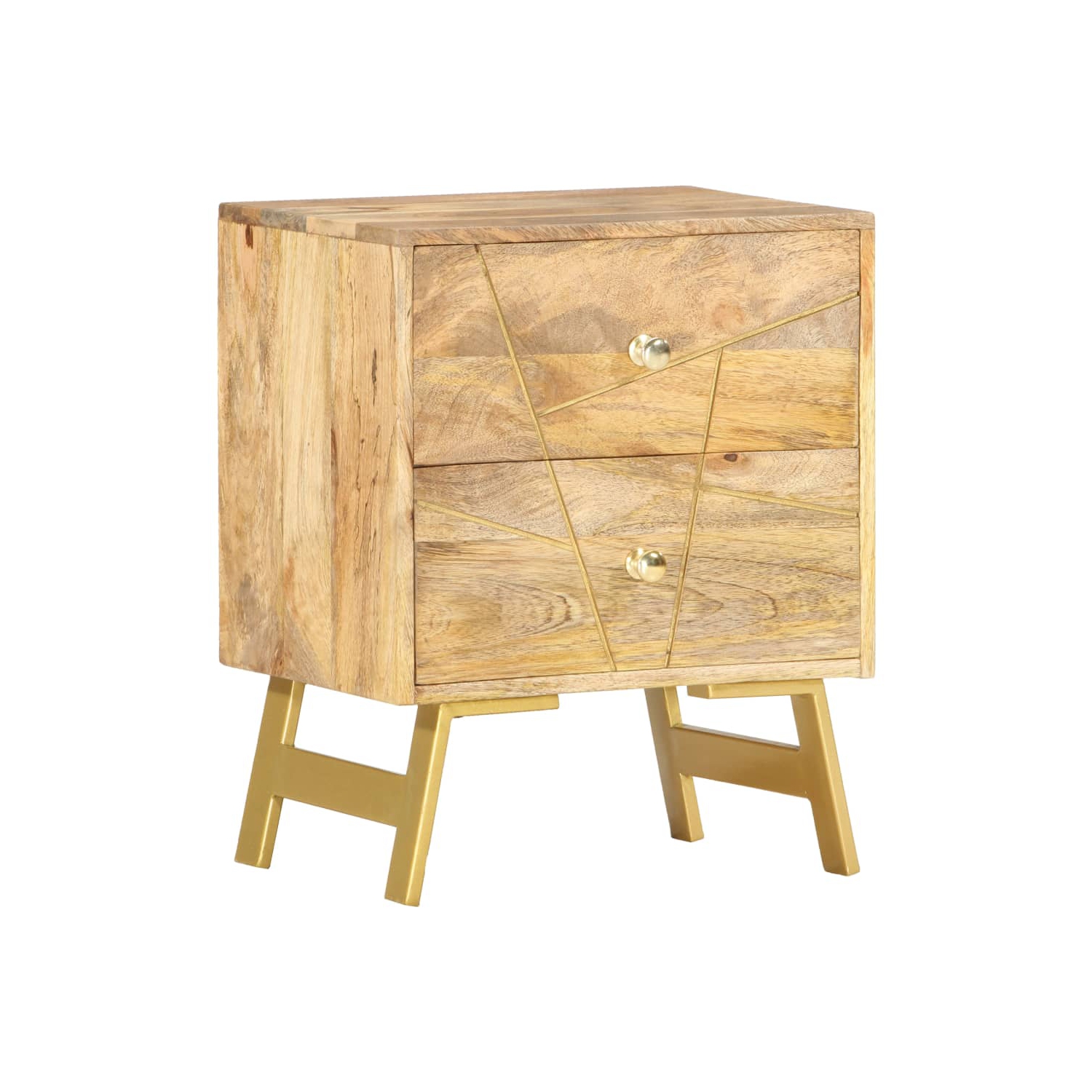 vidaXL Bedside Cabinet 40x30x50 cm Solid Mango Wood