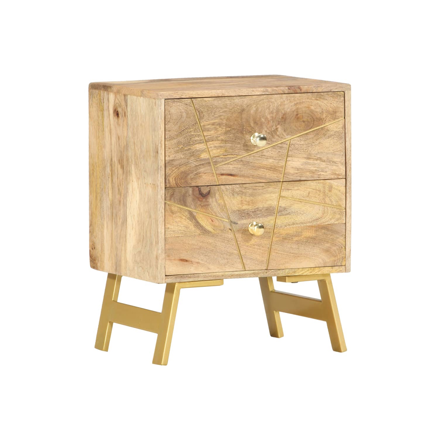 vidaXL Bedside Cabinet 40x30x50 cm Solid Mango Wood