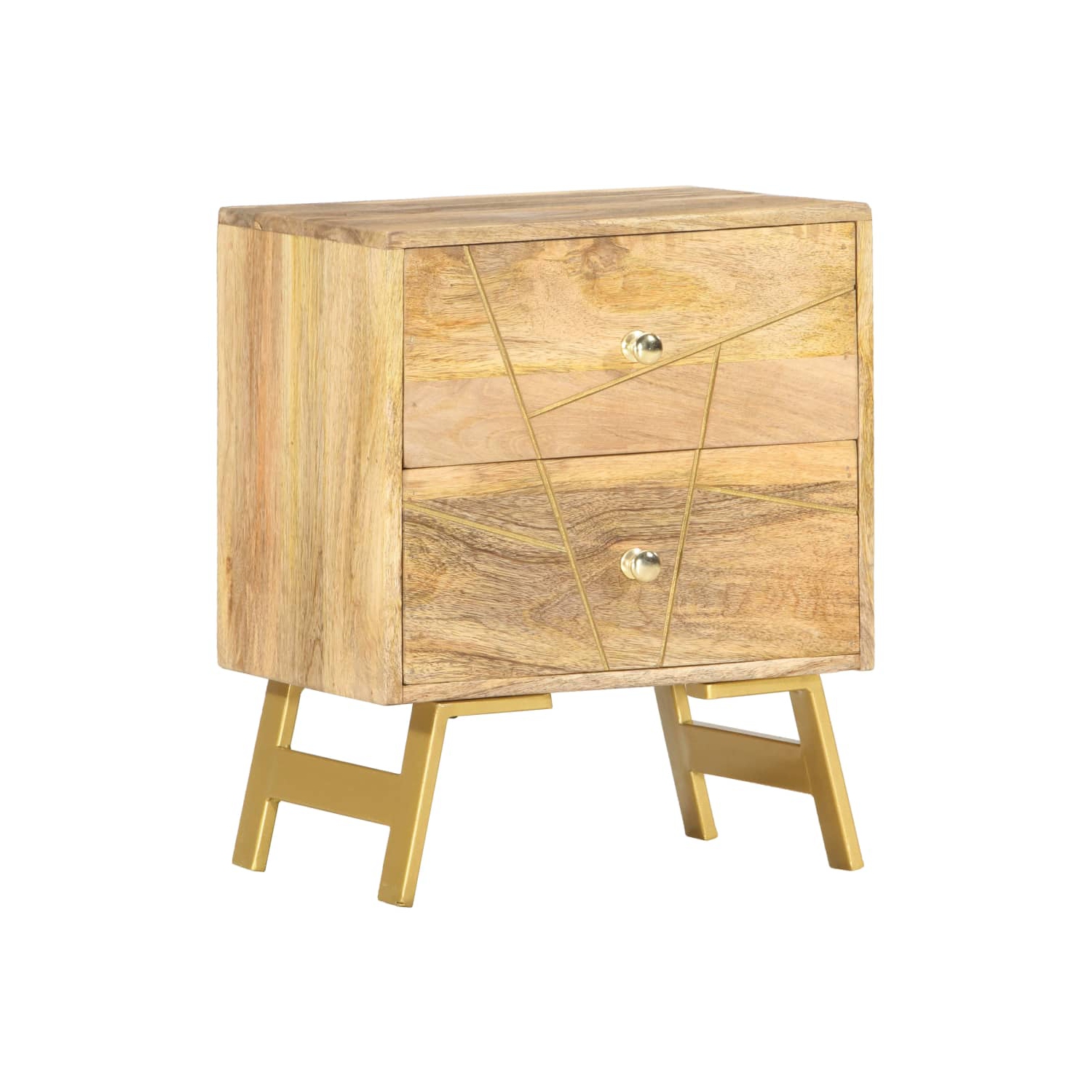 vidaXL Bedside Cabinet 40x30x50 cm Solid Mango Wood