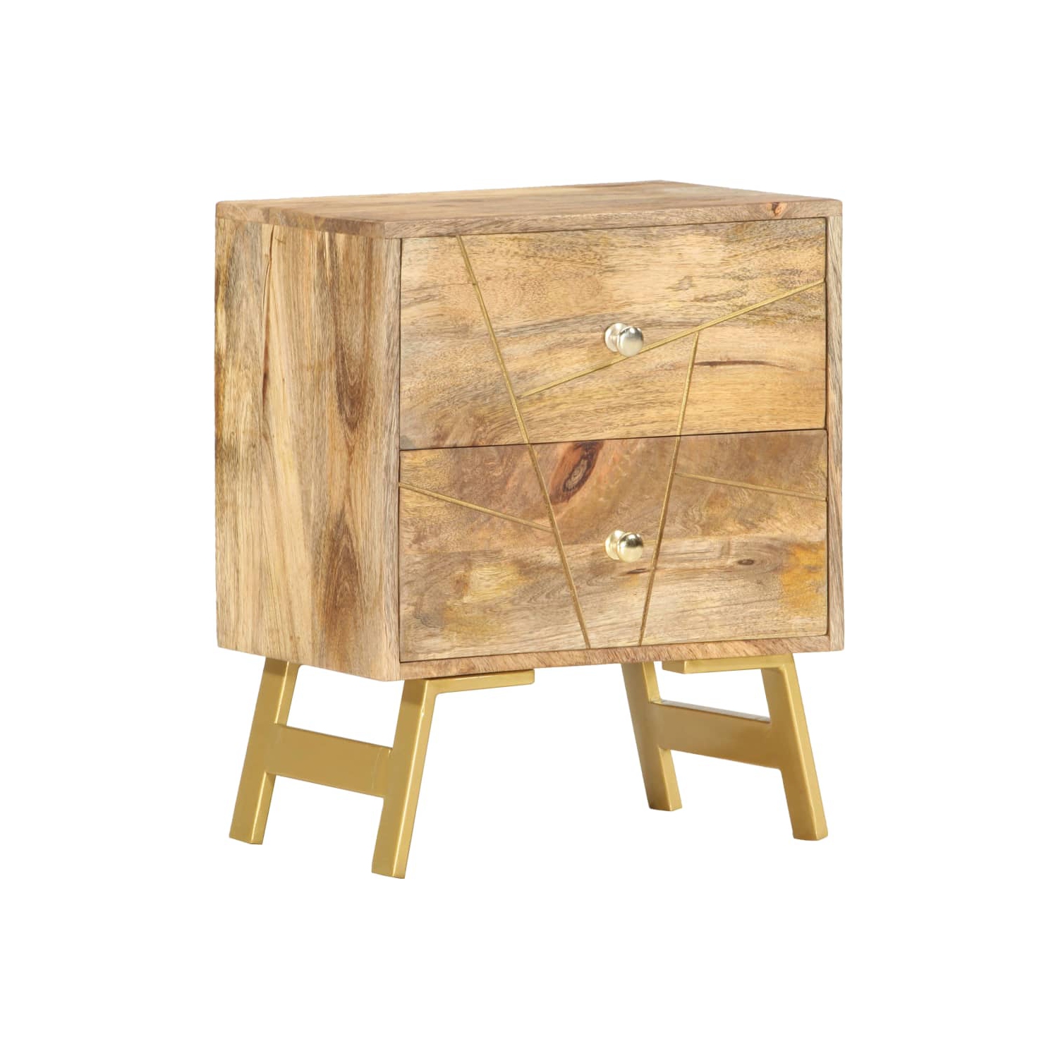 vidaXL Bedside Cabinet 40x30x50 cm Solid Mango Wood