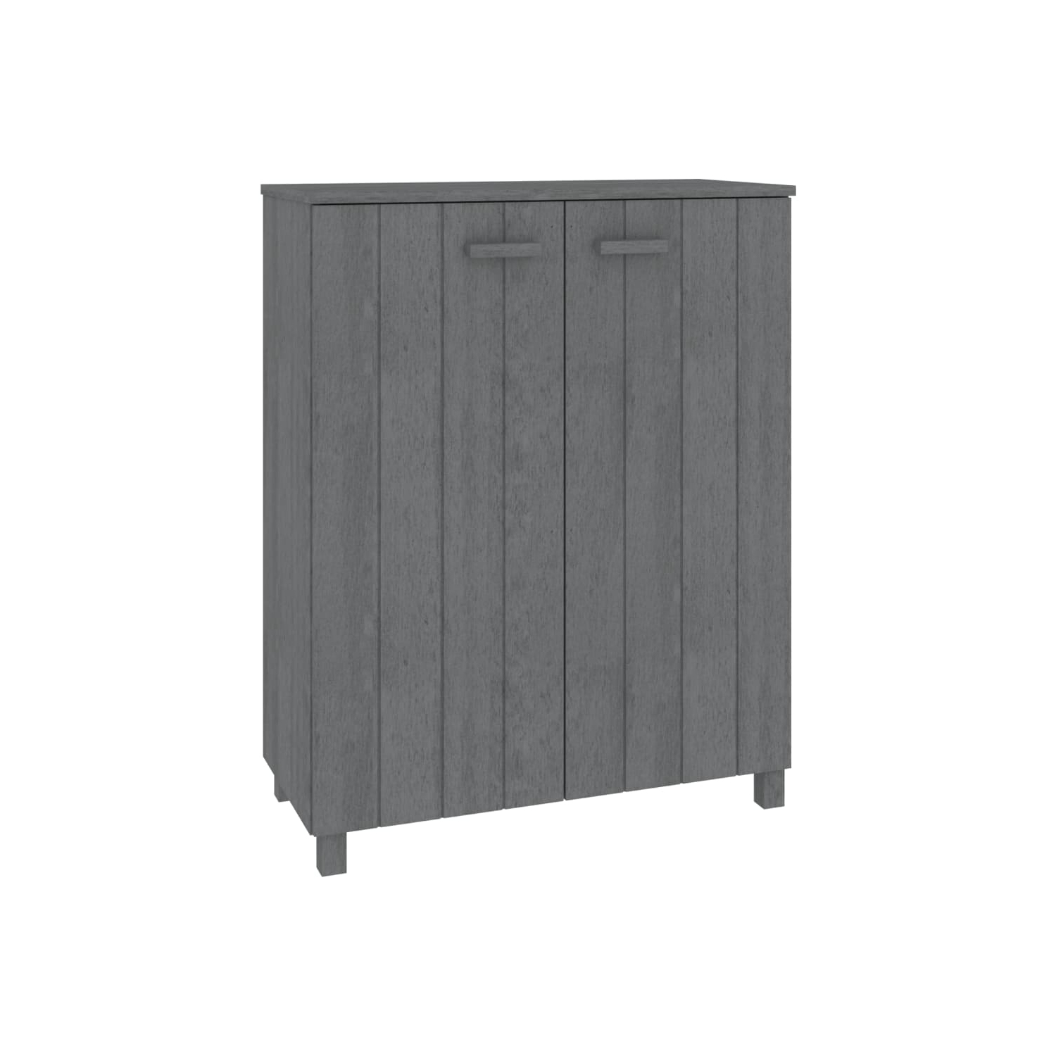 vidaXL Shoe Cabinet HAMAR Dark Grey 85x40x108 cm Solid Wood Pine