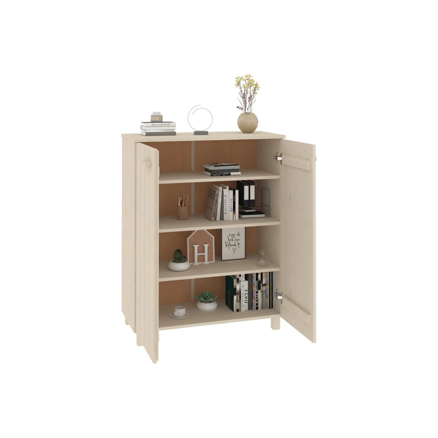 Meuble à chaussures VidaXL HABAR, brun miel, 85x40 x 40 po, pin massif de 108&nbsp;cm